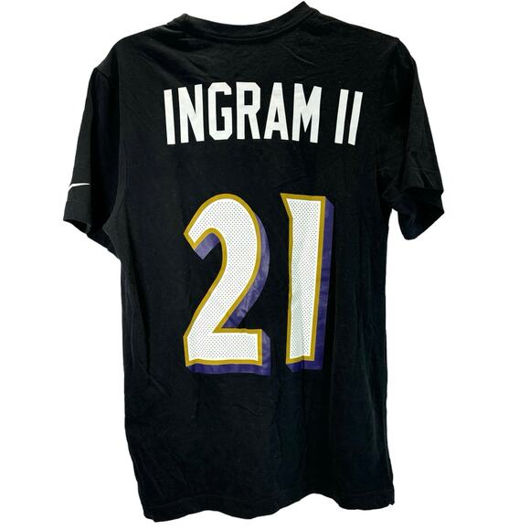 Nike Tee NFL Baltimore Ravens Ingram II Dri-Fit Graphic Tee Men sz S - Picture 2 of 5